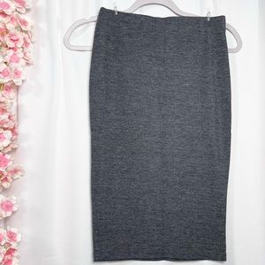 🌸 4/$20 Basic Heather Grey long midi skirt small knee length